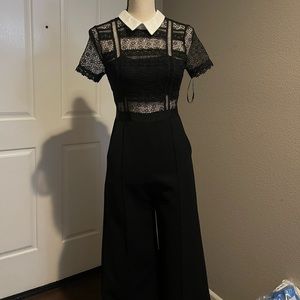 Self-Portrait black lace jumper